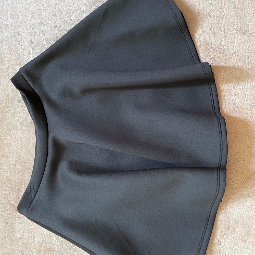 Skater Skirt,High-Waisted, Black, Size Large